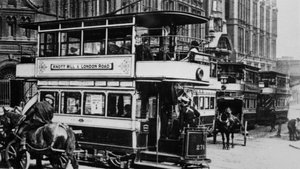 Trams à Manchester, vers 1900